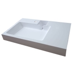 Раковина Стандарт 80 левый, белый 5227800, 800х500х95 ммс кронштейном и мыльницей