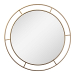 Зеркало интерьерное Мансарда 6005-Zm3, 600х600 мм, настенное, в круглом корпусе из металла с ободом d=60см, белое золото