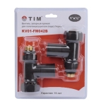 Кран для полотенцесушителя угловой круглый 1