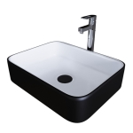 Раковина Grossman GR-4043BW, 505х390х140 мм, черная, белая внутри