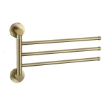 Держатель для полотенец поворотный (3-ой) Savol S-005603C матовое золото (10)