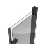 Шторка на ванну стеклянная 80х140 см Watersense Nancy S W00217 распашная, тонированное стекло, профиль черный матовый