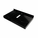 Столешница под раковину керамогранитная 90х50 см Watersense Eva W00293 черный мрамор