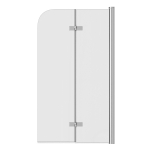 Шторка на ванну стеклянная 80х140 см Watersense Nancy W00215 распашная, прозрачное стекло, профиль хром