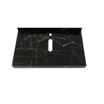 Столешница под раковину керамогранитная 80х50 см Watersense Eva W00292 черный мрамор