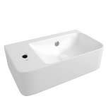 Раковина подвесная левая Watersense Mia 45 W00024 450х260х90 мм с полочкой под смеситель, белая