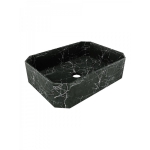 Раковина накладная Watersense Paula 50 W0075 500х370х135 мм черный мрамор