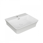 Раковина накладная Watersense Eva 49 W00019 485х410х125 мм с полочкой под смеситель, белая