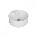 Раковина накладная Watersense Milana S D40 W00007 400х400х145 мм с полочкой под смеситель, белая