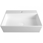 Раковина накладная Watersense Alina 56 W00020 565х425х140 мм с полочкой под смеситель, белая