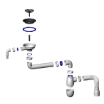 Cифон для мойки с диаметром подключения 3 1/2