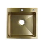 Мойка для кухни врезная G.lauf GL-5050KG золотая из нержавеющей стали, 50*50 см без сифона