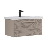 Тумба подвесная Gleam 80.1Y tpGLEAM80.1Y-25, амарок/ дуб вотан  раковина Prime 80 (78857)