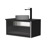 Тумба подвесная EQUIL Stoune 80.1Y дуб черный tpSTOUNE80.1Y-35 (арт. 110AMDH) БЕЗ РАКОВИНЫ