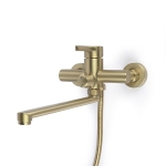 Смеситель для ванны Wasser Zimmer ZM-7781-16K матовое золото, длинный излив, SUS304 (12)