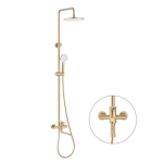 Душевая стойка со смесителем Wasser Zimmer ZM-7781-18K матовое золото, изливом