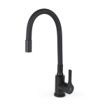 Смеситель для кухни Wasser Zimmer ZM-7781-2H-767 черный, гибкий излив черный, SUS304 (12)