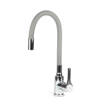 Смеситель для кухни Wasser Zimmer ZM-7781-2-757 хром, гибкий излив графит, SUS304 (12)