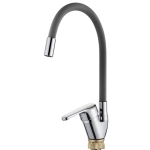 Смеситель для кухни LEDEME L4132-9 с гибким изливом, серый