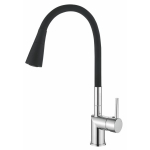 Смеситель для кухни LOFFREY LF84755-82, с гибким изливом, черный