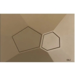 Кнопка механическая двойная OLI 890371 VORONOI матовый золотой, пластик
