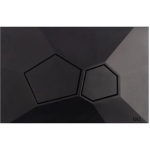 Кнопка механическая двойная OLI 890364 VORONOI матовый черный, пластик