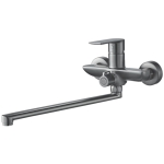 Смеситель для ванны Haiba HB22505-3 длинный излив, оружейная сталь