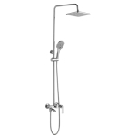 Душевая стойка Haiba HB23505 со смесителем, лейкой и тропическим душем, хром
