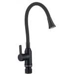 Смеситель для кухни Fmark FS8277H-01 с гибким изливом, черный (6)