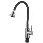Смеситель для кухни Fmark FS8288A-01 с гибким изливом, хром, черный (6)