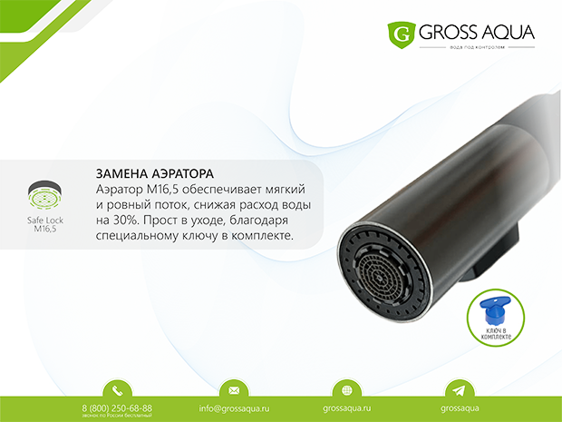 Gross Aqua представляет обновленную насадку для смесителя для кухни Neosteel