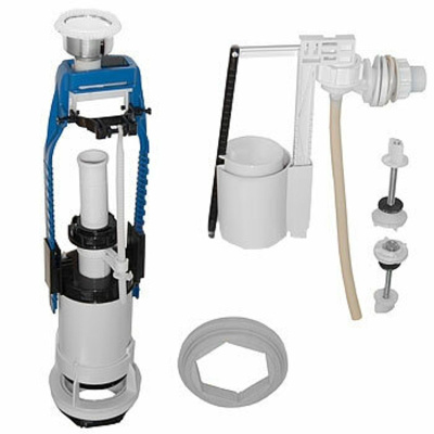 Комплект арматуры в бачок Уклад АБ 68.54.14.3/68.56.17.3/68.56.14.3 Однорежимный с боковым подключением