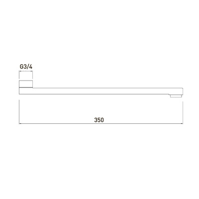 35 Излив GROSS AQUA (гусак) см для ванны G3/4 L 35  (GS 0226)