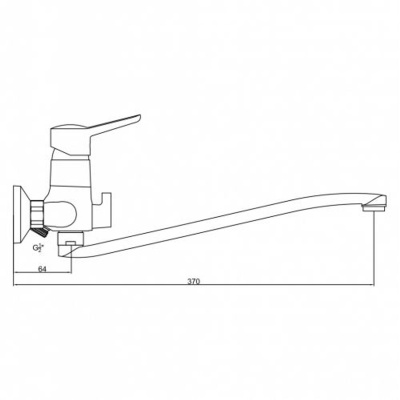 Смеситель для ванны Gross Aqua Alfa 7211313С-35S