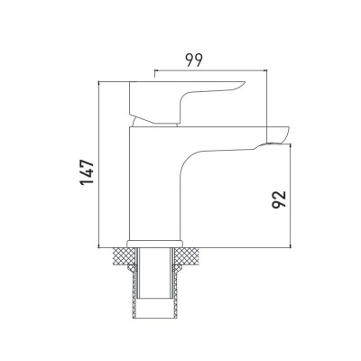 Смеситель для умывальника Gross Aqua Space 6515288C