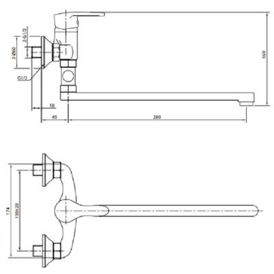 Смеситель для ванны Istok life Standard 0402.717