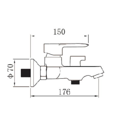 Смеситель для ванны Dikalan K2982 (D3170)