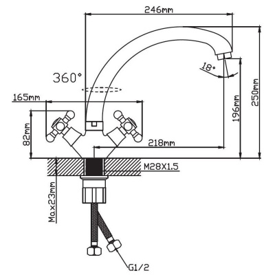 Смеситель для кухни Эверест B42-333