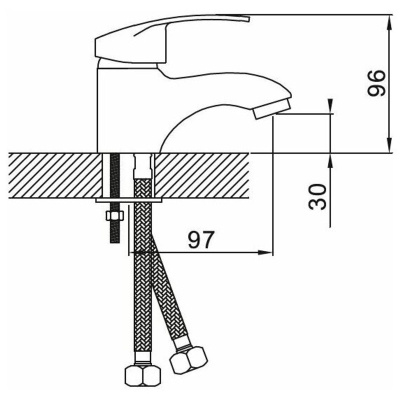 Смеситель для умывальника Эверест B10-024