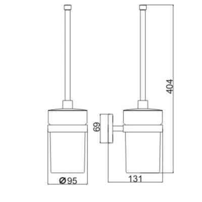 Ерш для унитаза Potato P2910 настенный
