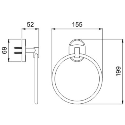 Кольцо для ванной Potato P2904 для полотенца