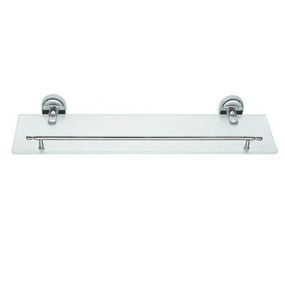 Полка для ванной Potato P2907 стекляная с ограничителем