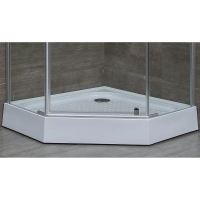 Поддон Alex Baitler пятиугольный 90х90х17  в сборе  AB9017V-1