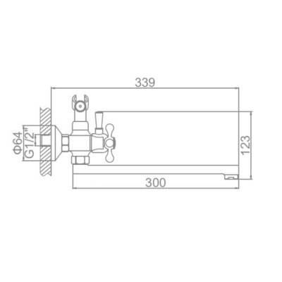 Смеситель для ванны Ledeme H19 L2319
