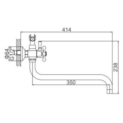 Смеситель для ванны Ledeme H19 L2619
