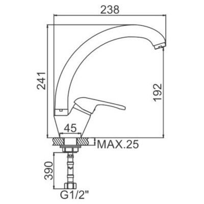 Смеситель для кухни Ledeme H39-B L5939-B