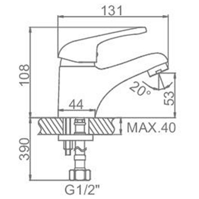 Смеситель для умывальника Ledeme H39-B L1039-B