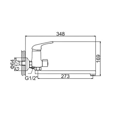 Смеситель для ванны Ledeme H39 L2239-B