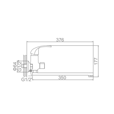 Смеситель для ванны Ledeme H35 L2235