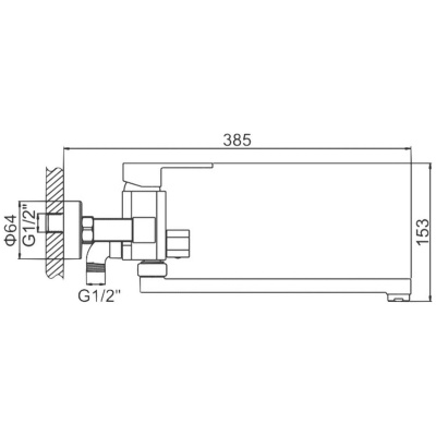 Смеситель для ванны Ledeme H33 L2233